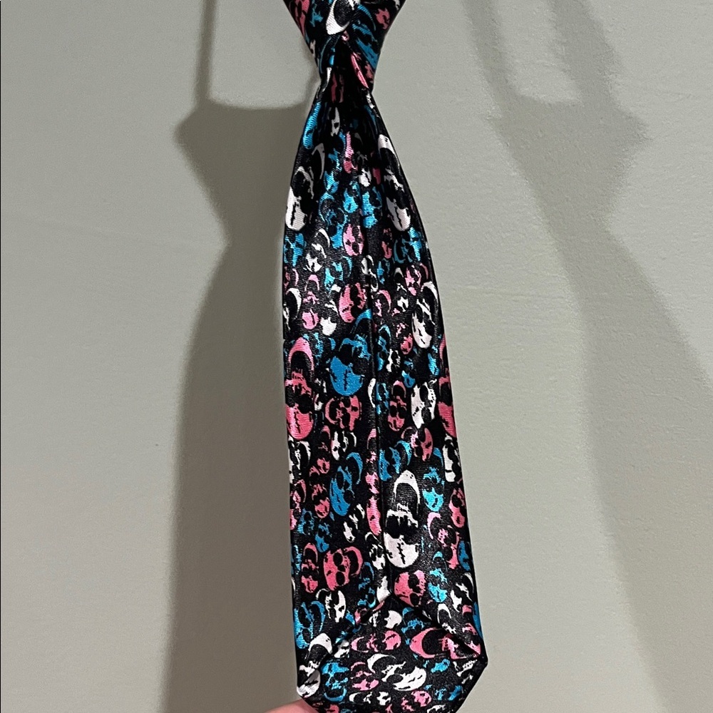 6/$25Stylish Teal and Multicolor Dogs ties Bag NWOT - Picture 7 of 11